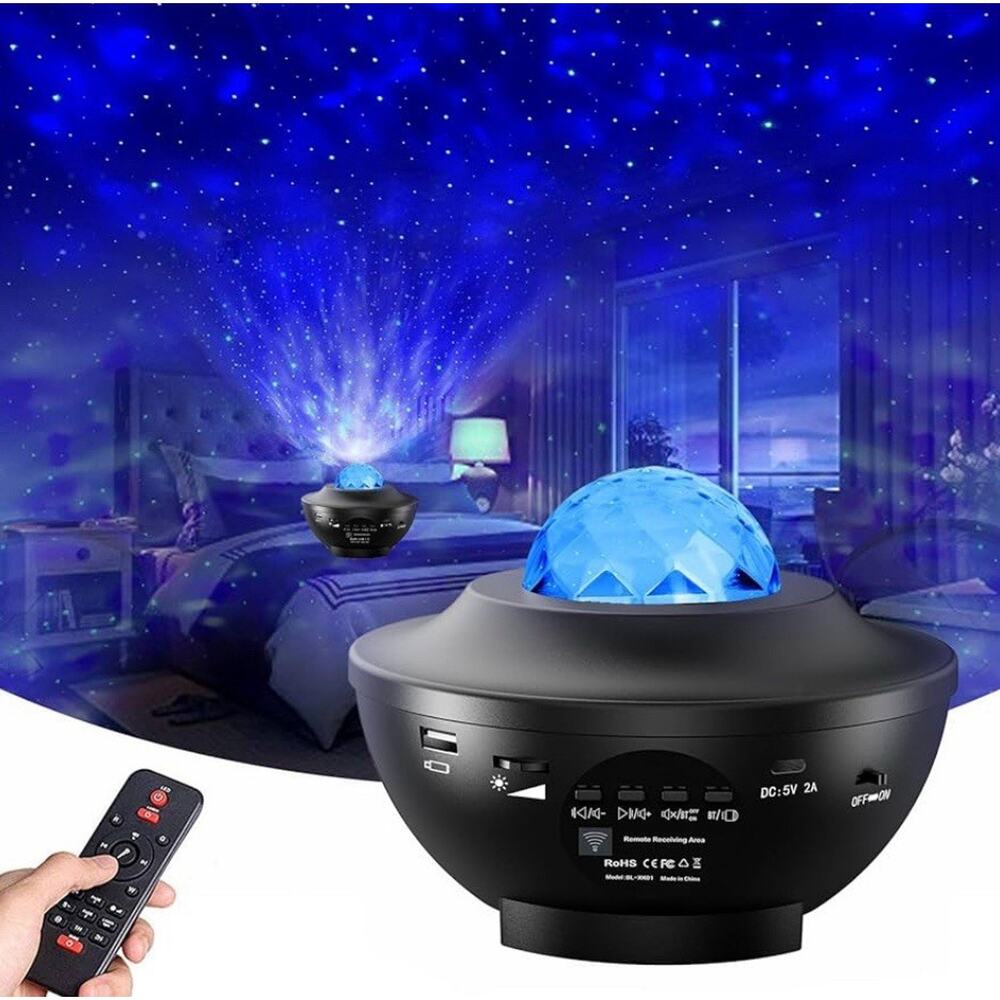 Galaxy Star Projector LED Night Light Nebula Lamp w/ Remote Room Ambient